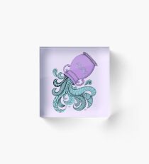 Aquarius - Purple Acrylic Block