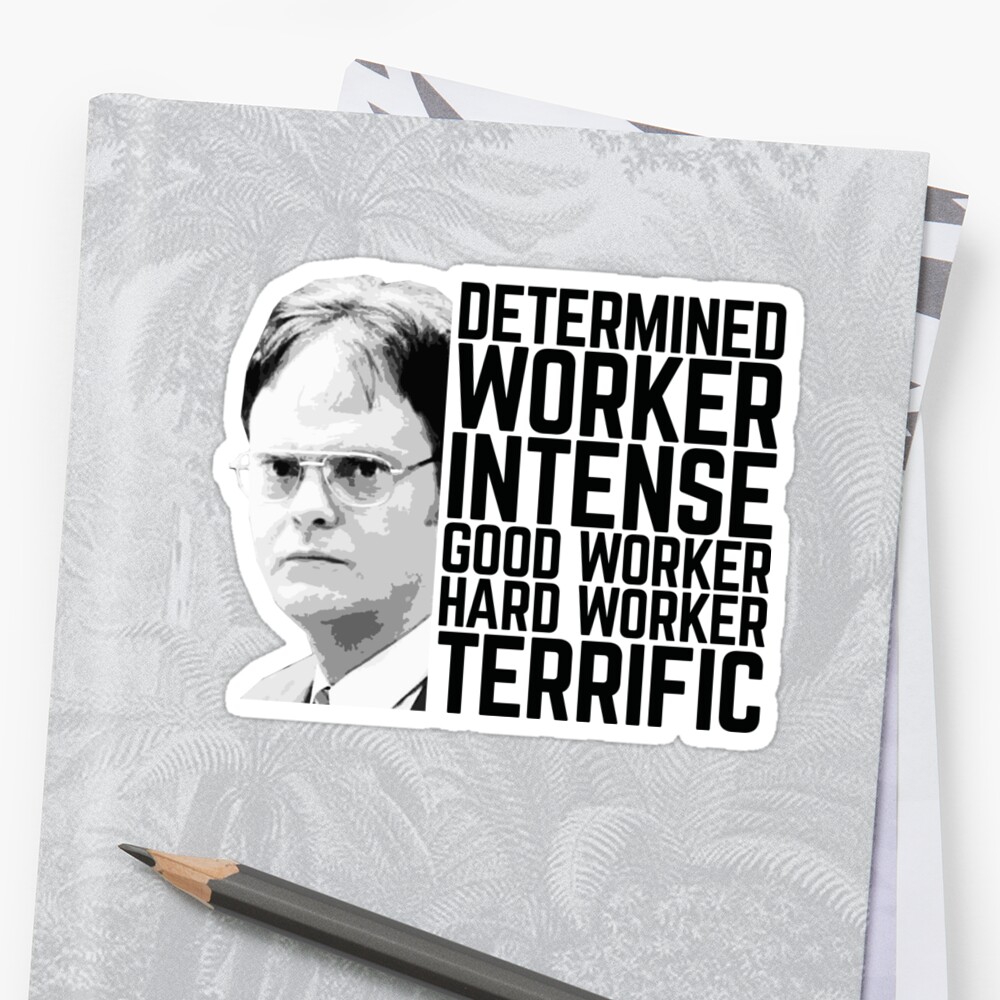 "DWIGHT Best Resume" Sticker by theofficememe Redbubble