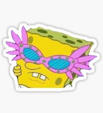 Spongebob with Sunglasses Sticker Sticker