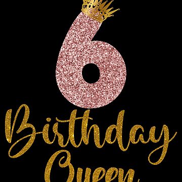 6 Yrs Old Shirt Vintage Birthday Queen 6th August Birthday Birthday