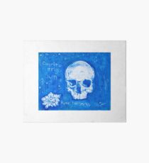 Rene Descartes in oil skull! Art Board