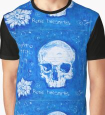 Rene Descartes in oil skull! Graphic T-Shirt