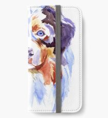 Watercolor Australian shepherd iPhone Wallet/Case/Skin