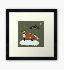 Frederick the Fox in the Snow Framed Print