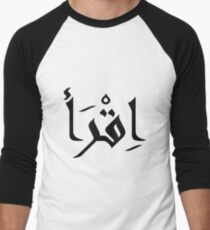 "Read" in Arabic Writing Men's Baseball ¾ T-Shirt
