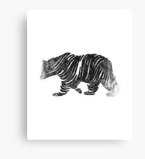 Yogi Bear, Black and White, Digital Drawing, 2017, Abstarct artwork Canvas Print