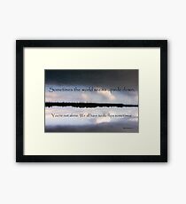 Upside Down... Framed Print