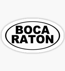 Boca Raton Florida Oval Design Sticker
