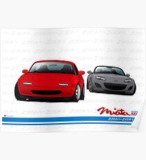 Mazda MX-5 Miata NA and NC Poster