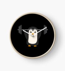 Penguin Weightlifting Clock