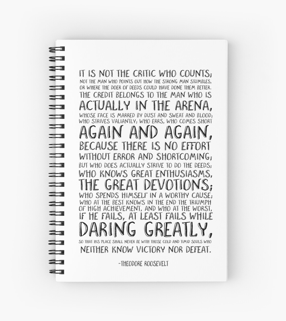 Motivational quotation, Quotation print Printable artwork, Place of work estimate print, Theodore Roosevelt estimate, Inspirational estimate Spiral Laptop by way of Nathan Moore photograph relating to The Man in the Arena Printable named Motivational quotation, Quotation print Printable artwork, Place of work quotation print, Theodore Roosevelt estimate, Inspirational quotation Spiral Laptop as a result of Nathan Moore
