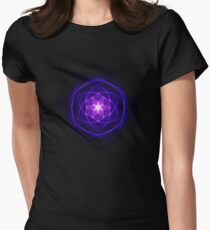 Energetic Geometry - Indigo Prayers Women's Fitted T-Shirt