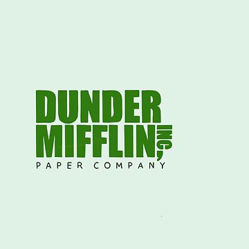 Pink Dunder Mifflin Logo Sticker for Sale by emeliaa1