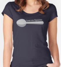 Low on Spoons Women's Fitted Scoop T-Shirt