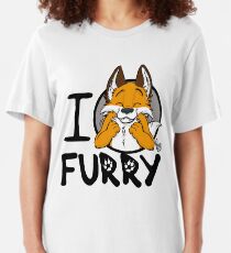 I grrarrrgh furry (fox version) Slim Fit T-Shirt