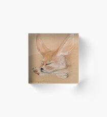 Fennec Fox Stretch Acrylic Block