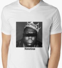 Camiseta para hombre de cuello en v Biggie Smalls Notorious