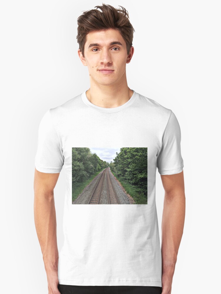 Alternate view of Train in the distance Slim Fit T-Shirt