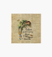 Alice in Wonderland Quote,Cheshire Cat,Vintage Dictionary Art Art Board