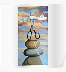 ROCK, PAPER, SCISSORS - still life painting Poster