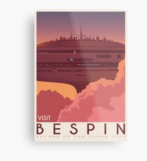 Bespin poster. Starwars retro travel. Cloud city. Illustration. Jedi return. Boba fett art. Movie poster. Vacation poster. Inspired vintage Metal Print