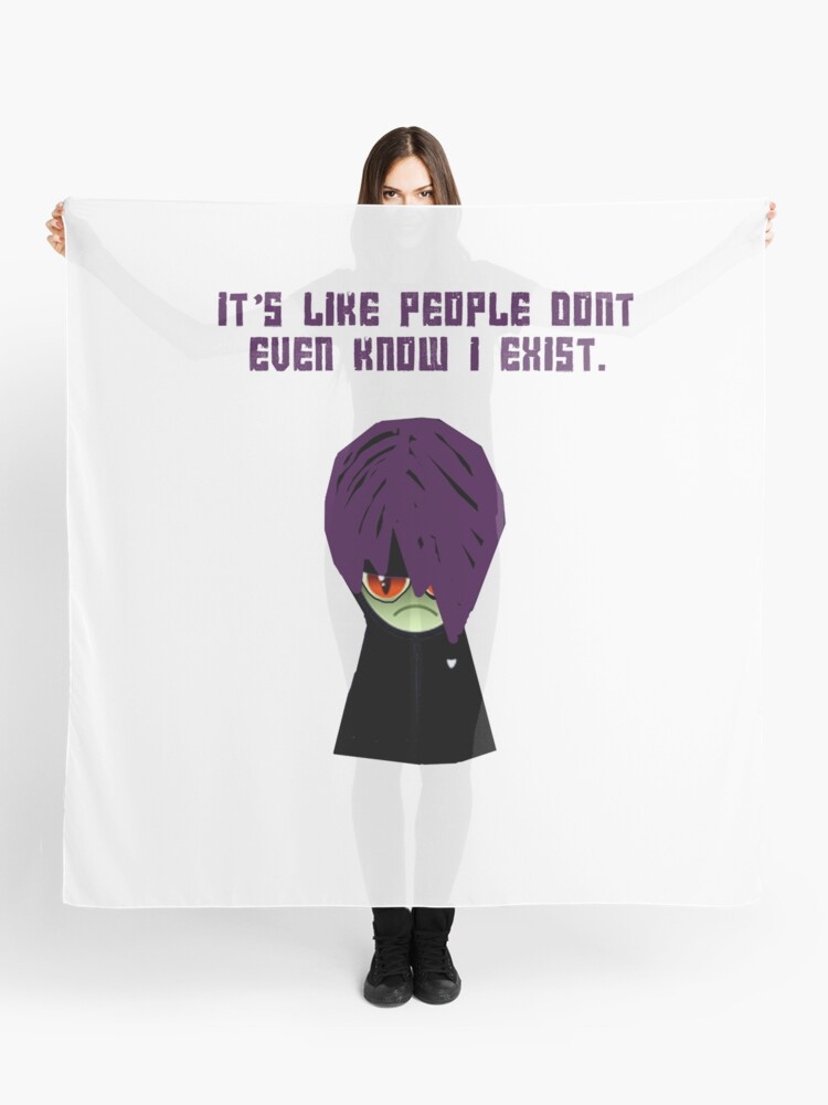 Emo Alien Purple Hair Scarf By Klevonas Redbubble