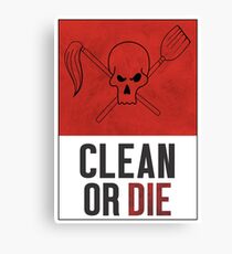 Clean or Die - Archer Inspired Krieger Poster Canvas Print