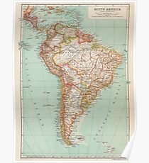 South America Antique Maps Poster
