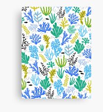 Marine life, seaweed illustration Canvas Print