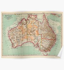 Australia Antique Maps Poster