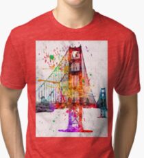 Golden Gate Bridge Grunge Tri-blend T-Shirt