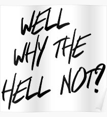 Why the hell not? Poster