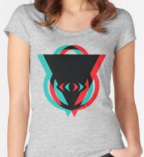 Eye 3D See You Women's Fitted Scoop T-Shirt