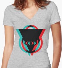 Auge 3D Wir sehen uns Shirt mit V-Ausschnitt