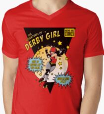 The Adventures of Derby Girl Men's V-Neck T-Shirt