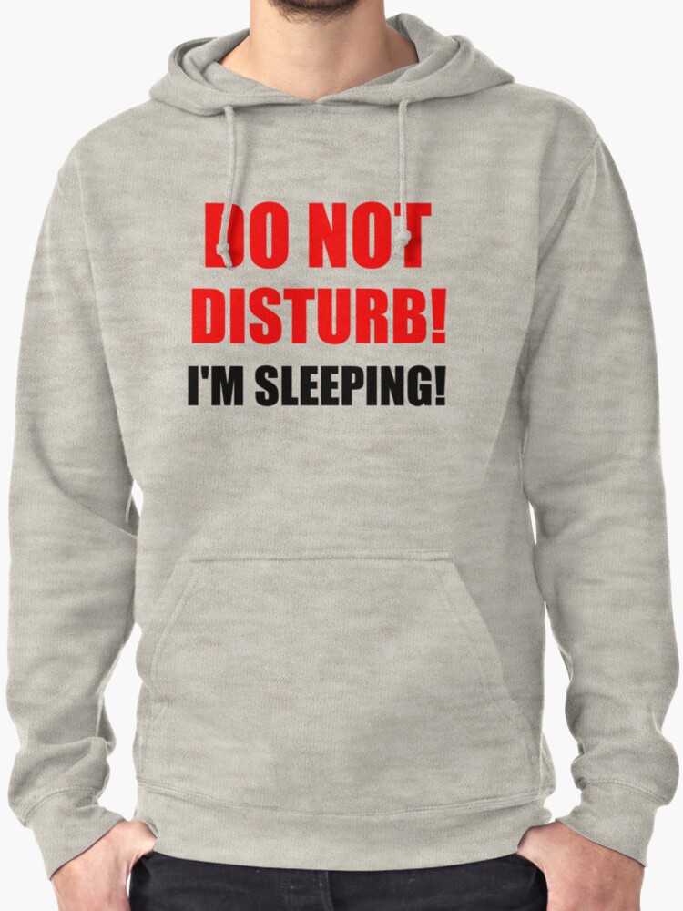 Do Not Disturb Im Sleeping Pullover Hoodies By Divertions Redbubble