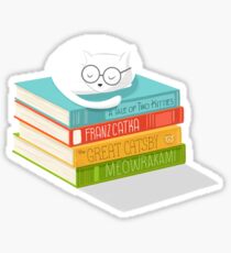 The Cat Loves Books Sticker