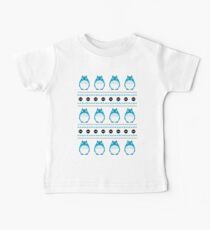 Totoro Winter Pattern - Blue Baby Tee