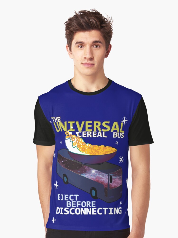 universal cereal bus graphic t shirt by bschwanke redbubble