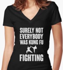 Sicherlich war nicht jeder Kung Fu kämpfend Shirt mit V-Ausschnitt
