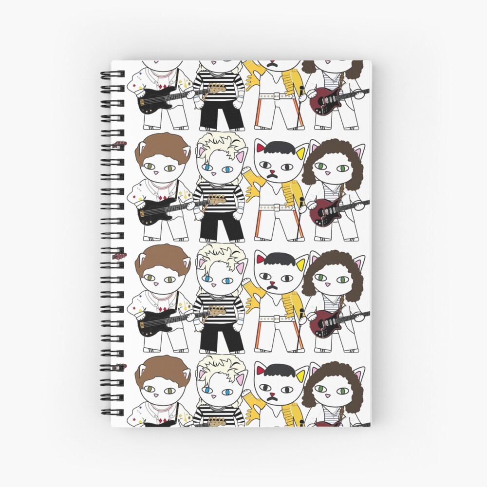 Meow rock band Spiral Notebook