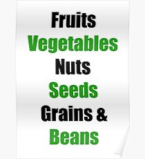Vegan Food Groups Pyramid Poster