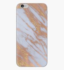 Marmor - Rose Gold Marmor mit Gelbgold Glitter iPhone-Hülle & Cover