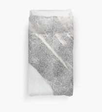Marmor - Silber Glitter auf weißem Metallic-Marmor-Muster Bettbezug