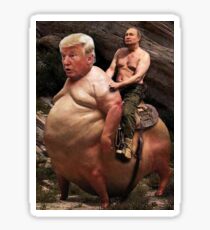 Putin riding Trump Sticker