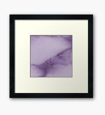 Deep Lavender Marble Pattern Framed Print