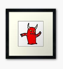 cartoon monster Framed Print