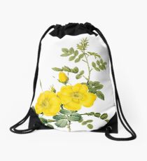 Yellow rose Drawstring Bag