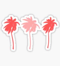 pink palmtree Sticker