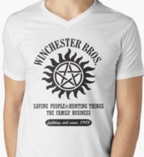 SUPERNATURAL - WINCHESTER BROTHERS Men's V-Neck T-Shirt